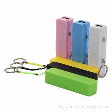 Colorful power bank for all mobile phones, power candy, long life cycles and 1,800-2,600mAh
